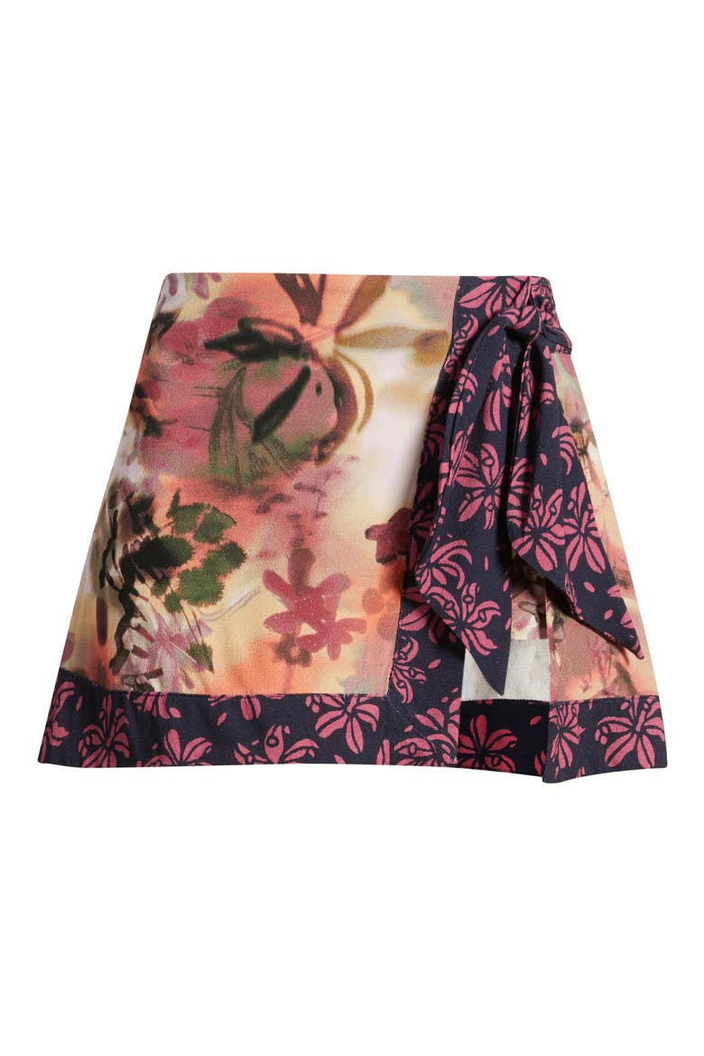 Sun Soaked Sarong Miniskort, Alternate, color, MOONLIGHT COMBO