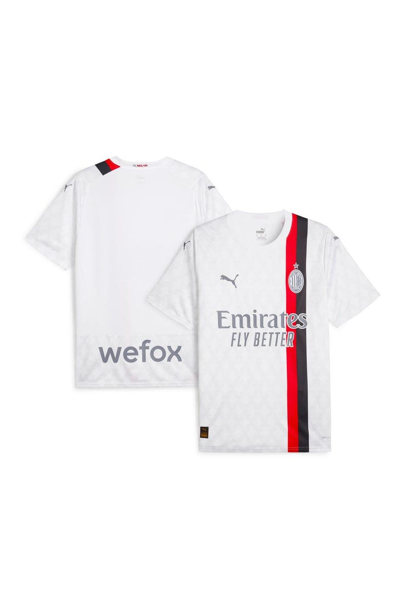 PUMA Men's Puma  White AC Milan 2023/24 Away Replica Jersey, Main, color, 