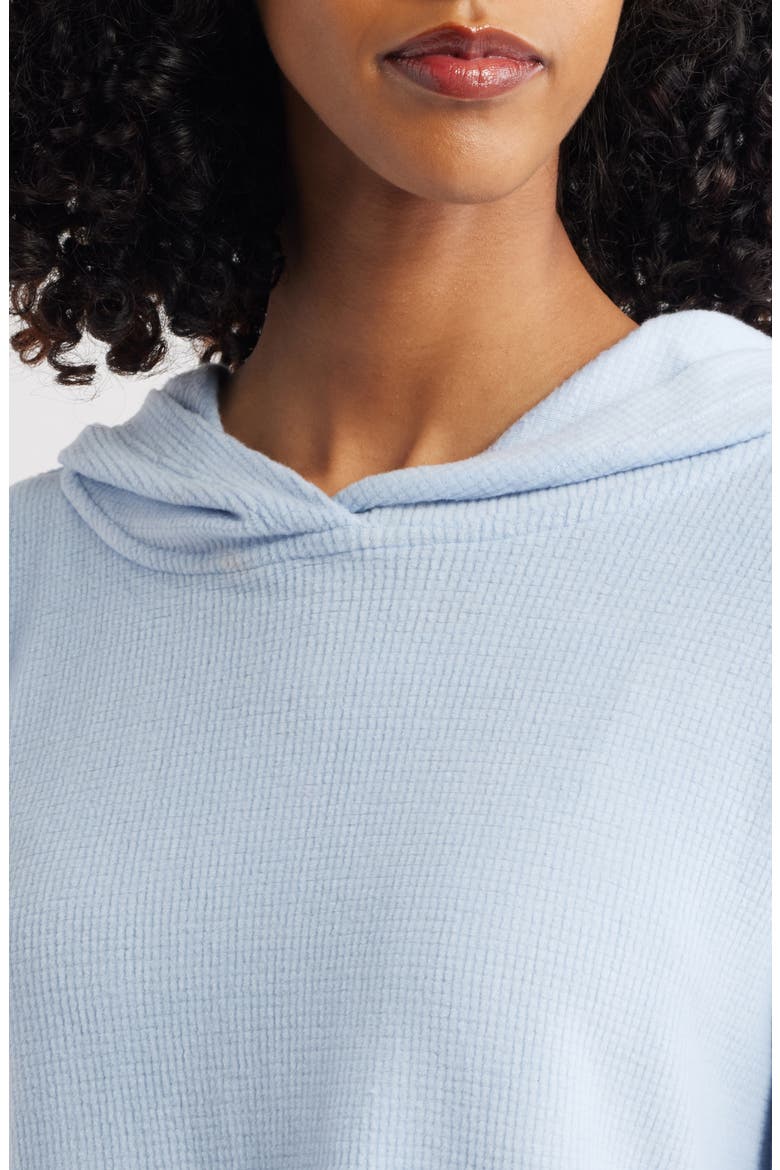 Periwinkle Lily Crop Rib Hoodie, Alternate, color, PERIWINKLE