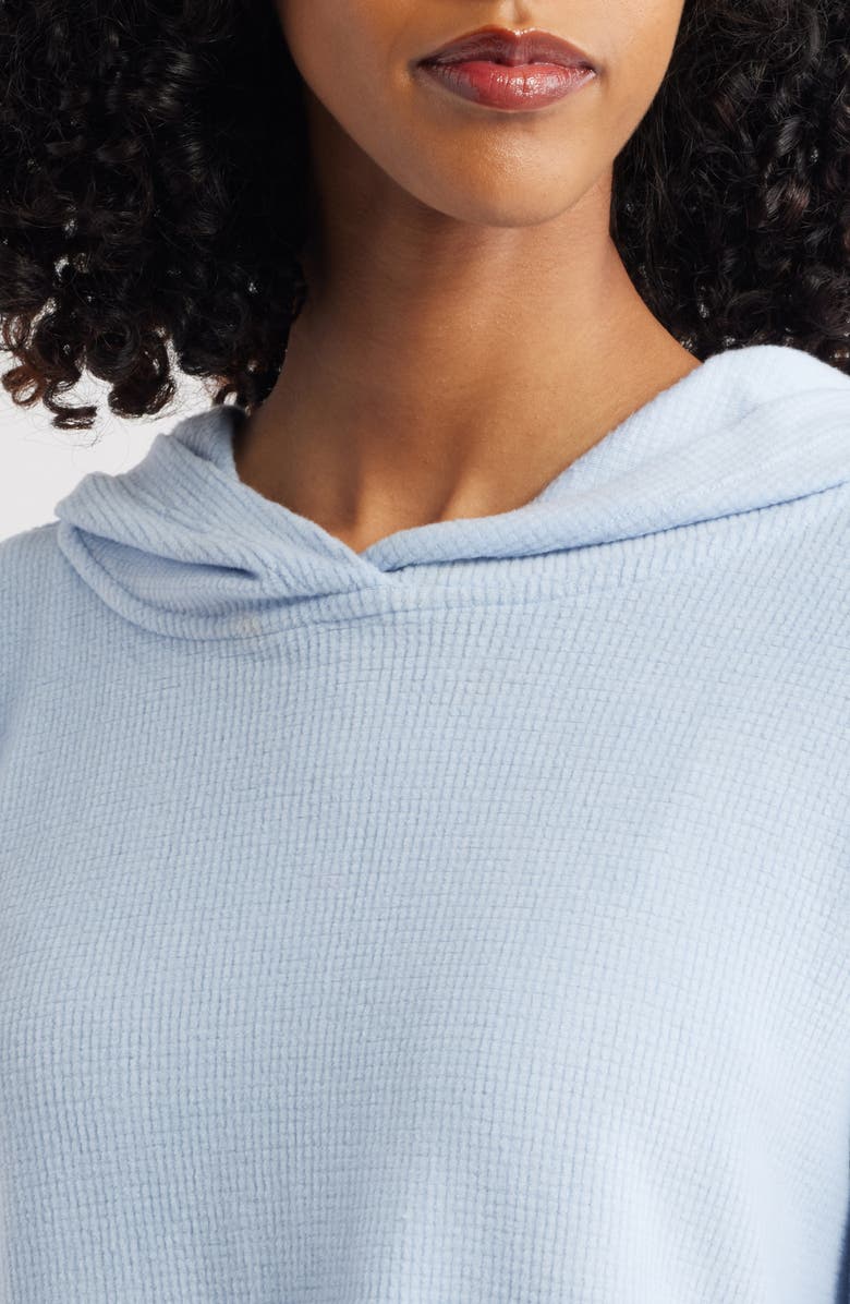 HAPPY CAMP3R Periwinkle Lily Crop Rib Hoodie, Alternate, color, Periwinkle