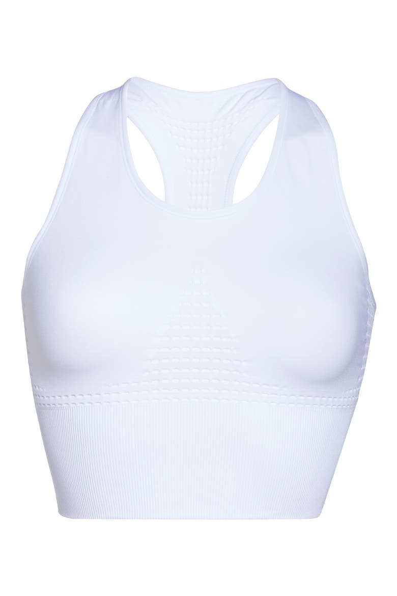 Stamina Longline Sports Bra, Alternate, color, WHITE