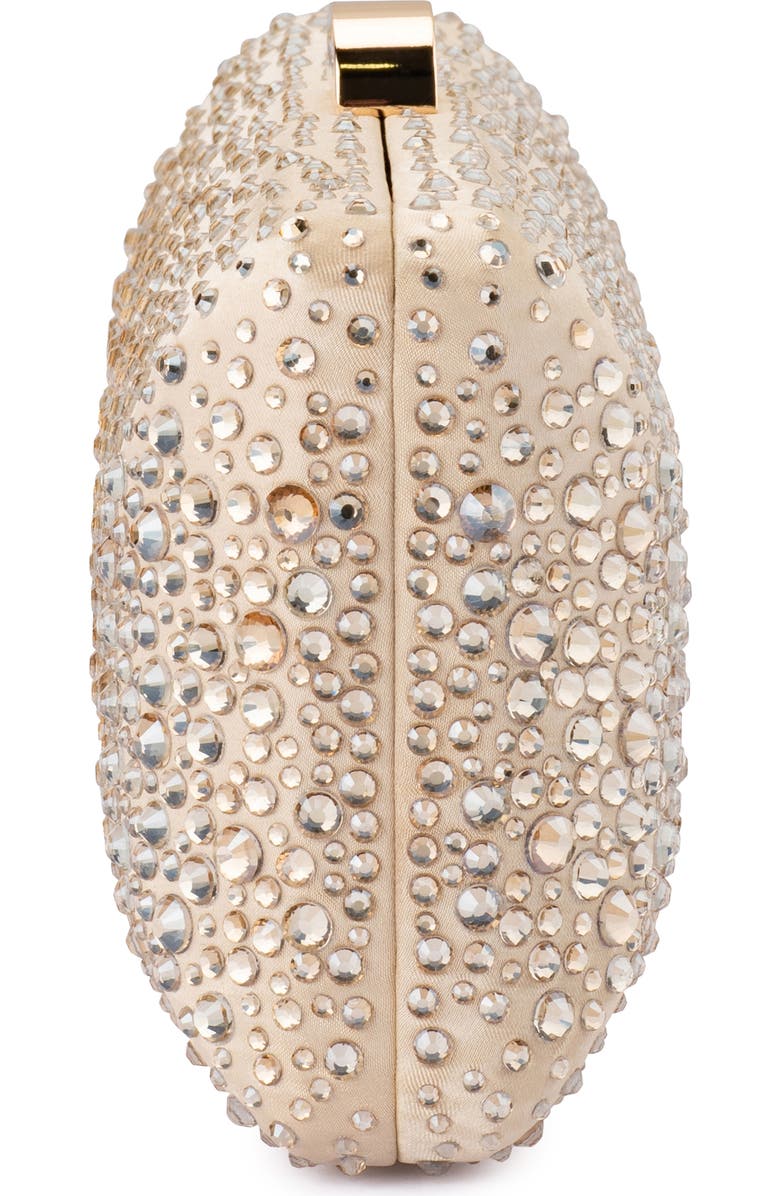 Olga Berg Kira Hotfix Frame Clutch, Alternate, color, Champagne