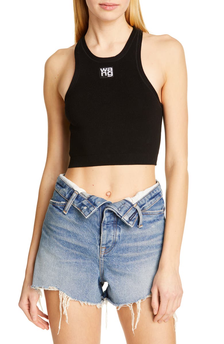 alexanderwang.t Ribbed Racerback Tank, Main, color,