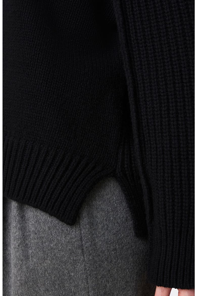 Oversized Luxe Crewneck, Alternate, color, Black