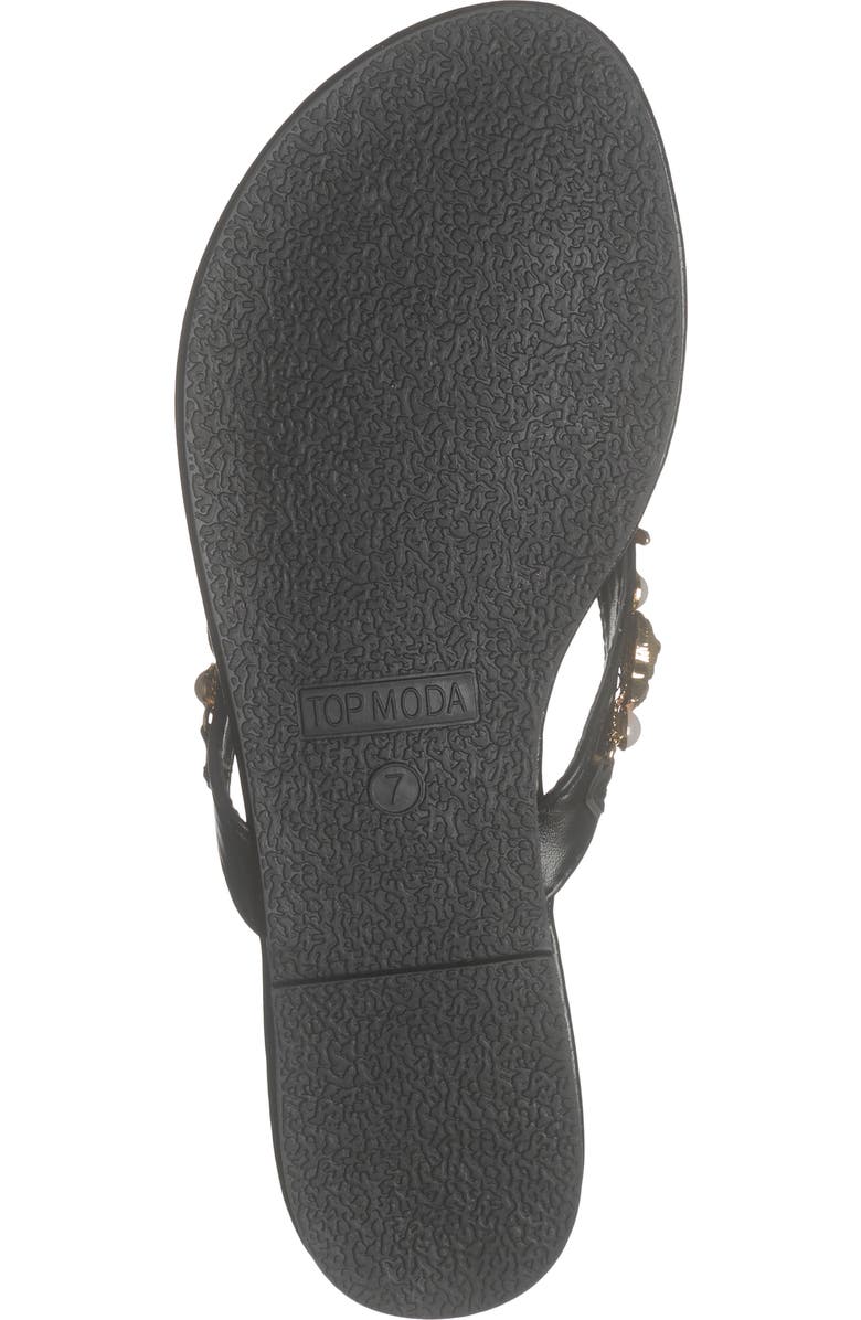 TOP MODA Robin Flip Flop, Alternate, color, Black Pu