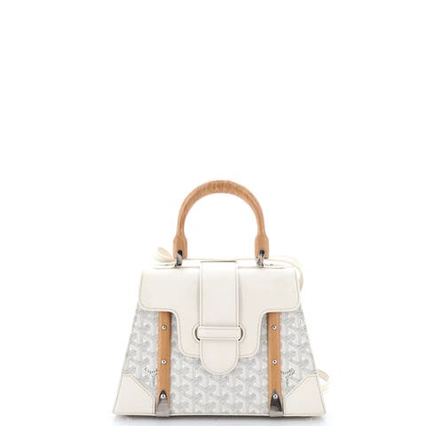 Saigon Top Handle Bag Coated Canvas with Leather PM