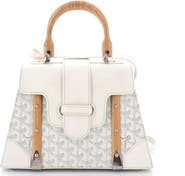 Pre-Owned Goyard Saigon Top Handle Bag Coated Canvas with Leather PM