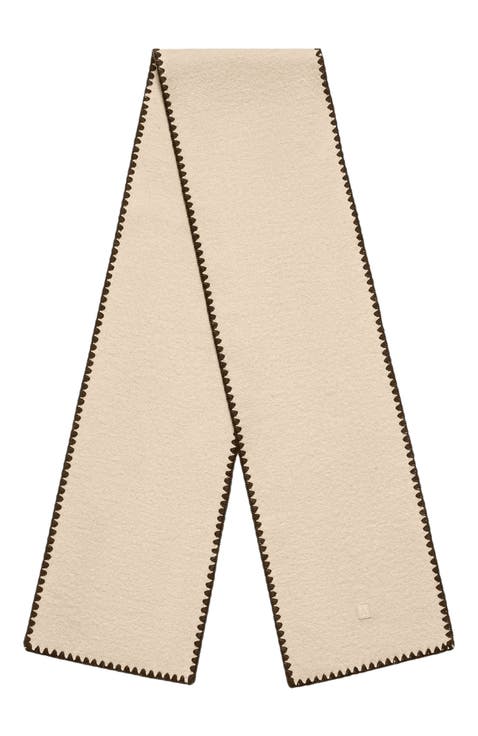 Aube Blanket Stitch Wool Scarf
