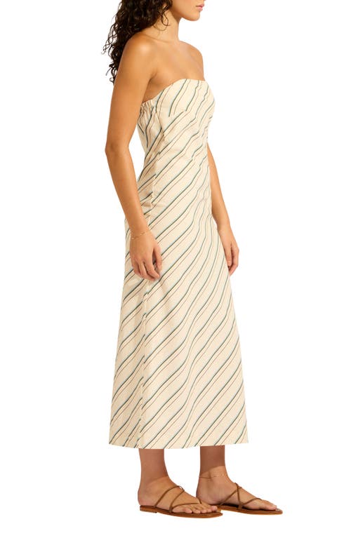 Seafolly Bias Cut Cover-up Midi Dress In Neutral