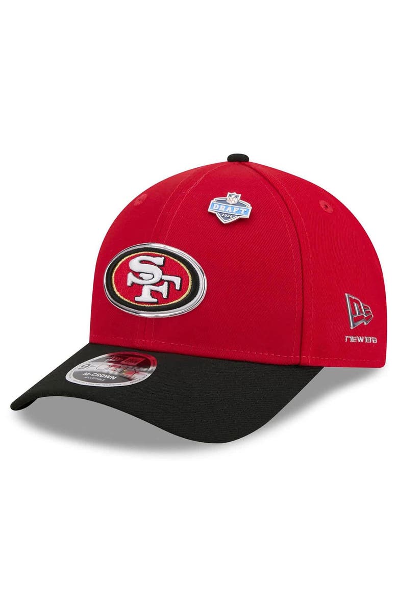 New Era Men's New Era  Scarlet/Black San Francisco 49ers 2026 NFL Draft 9FORTY M-Crown Adjustable Hat, Main, color, Scarlet