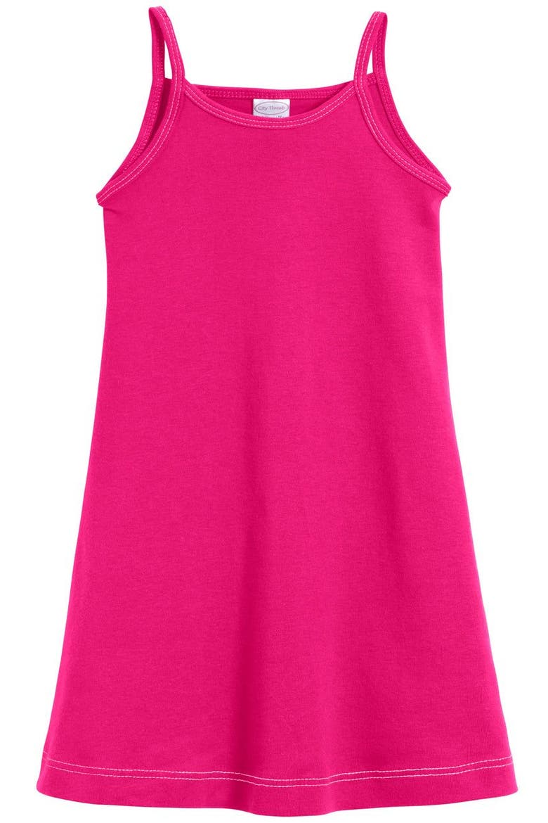 Girls Soft 100% Camisole Dress, Main, color, Hot Pink