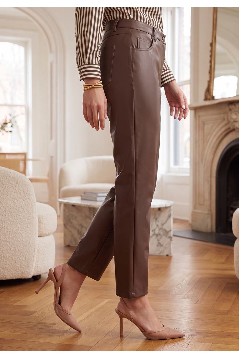 Bi-Stretch Wide Leg Pant, Alternate, color, RICH BROWN