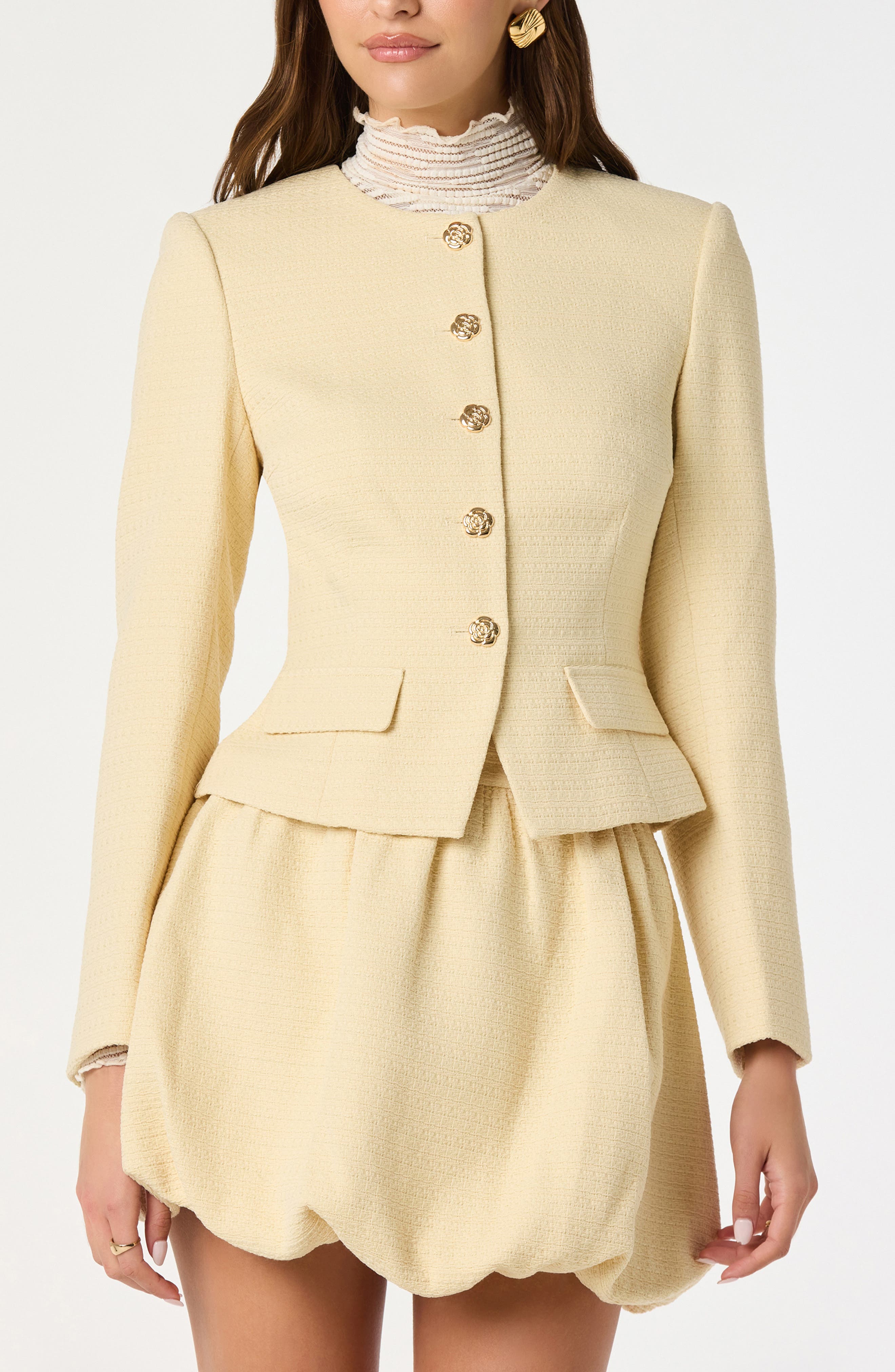 Tweed Fitted Blazer - image 3