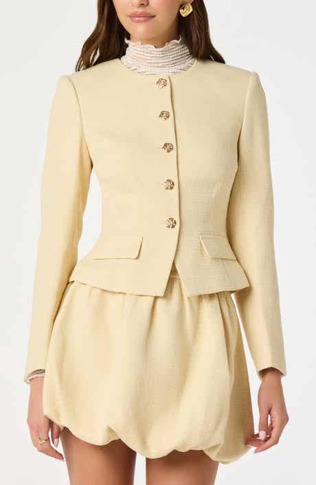 ASTR the Label Tweed Fitted Blazer