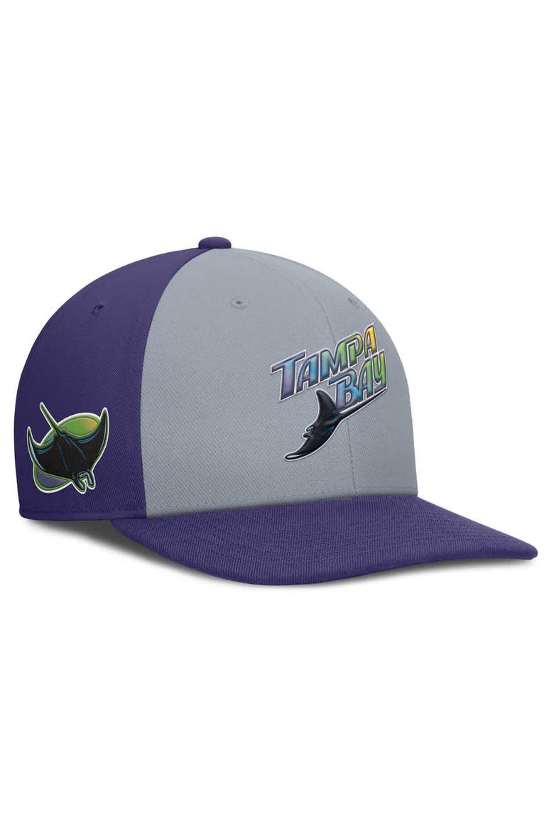Men's Nike Gray/Purple Tampa Bay Rays Pro Performance Snapback Hat, Main, color, Gray