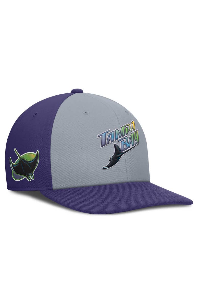 Nike Men's Nike Gray/Purple Tampa Bay Rays Pro Performance Snapback Hat, Main, color, Gray