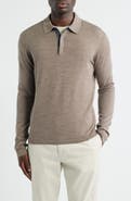 Robert Barakett Thomas Merino Wool Long Sleeve Polo