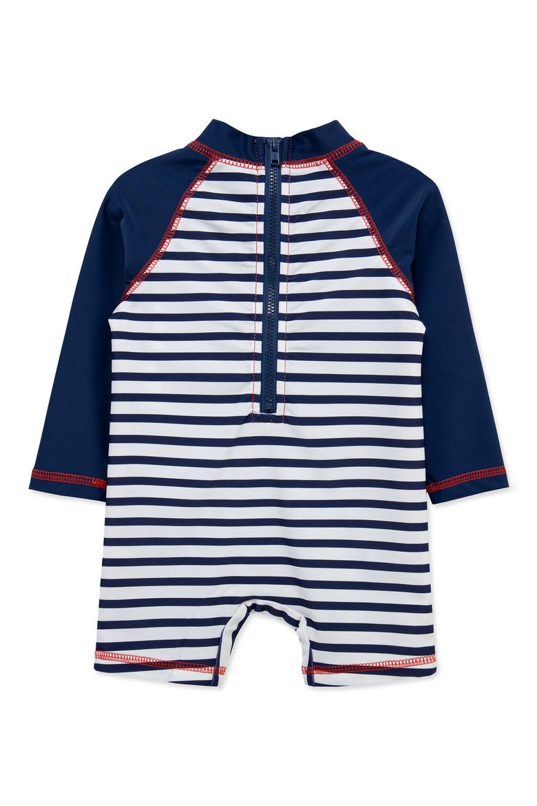 Boat One-Piece UPF 50+ Rashguard, Alternate, color, BLUE STRIPE