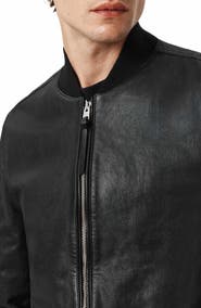 AllSaints Morten Leather Bomber Jacket