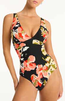 Sea Level Juniper Panel Line One-Piece Swimsuit