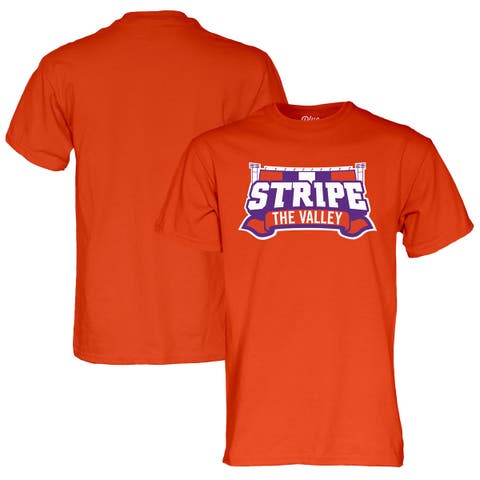 Unisex Blue 84 Orange Clemson Tigers Stripe the Valley T-Shirt