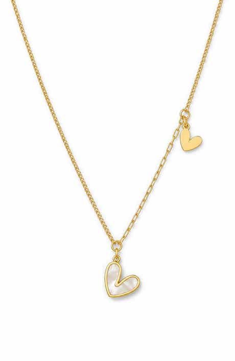 Double Heart Charm Necklace