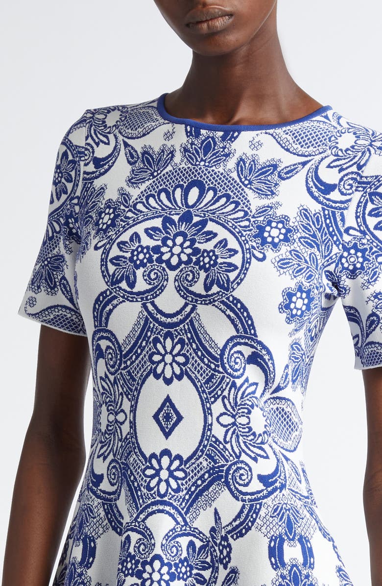 Etro Jacquard Knit Fit & Flare Sweater Dress, Alternate, color, 