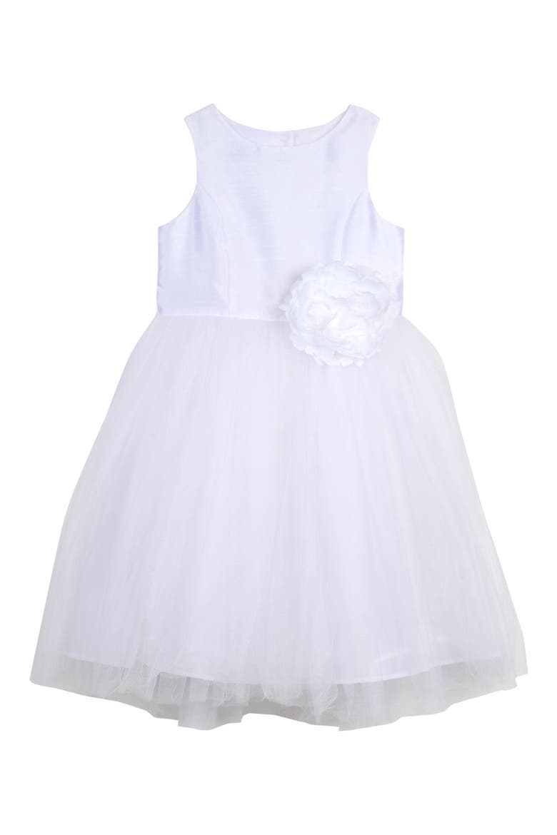 Ballerina Dress, Main, color, WHITE