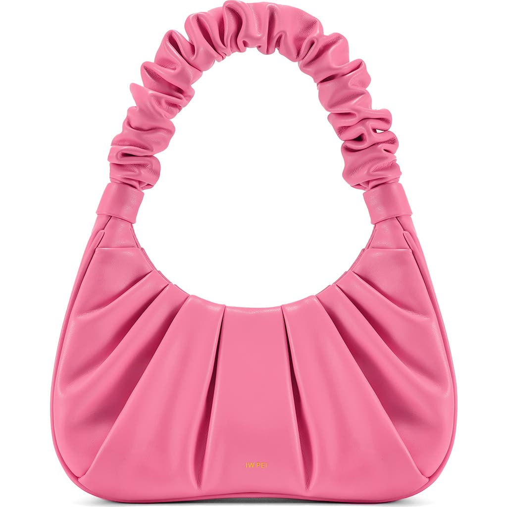 JW PEI Gabbi Ruched Faux Leather Hobo in Pink at Nordstrom Rack
