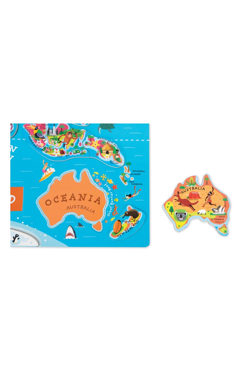 Janod 93-Piece Magnetic World Map, Alternate, color,
