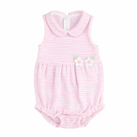 Stripe Terry Romper with Flowers (Baby)