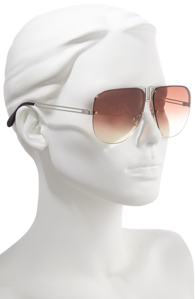 Givenchy 64mm Oversize Aviator Sunglasses, Alternate, color, 