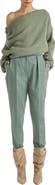 Balmain Cotton high-waisted trousers