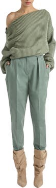 Balmain Cotton high-waisted trousers