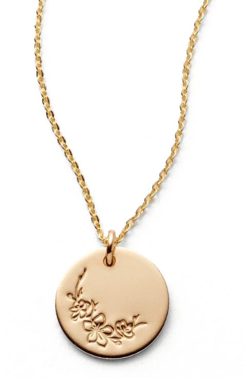 March Birth Flower Necklace