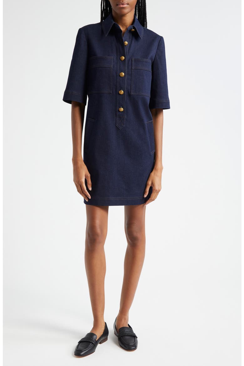 Koulis Denim Minidress, Main, color, MIDNIGHT WASH