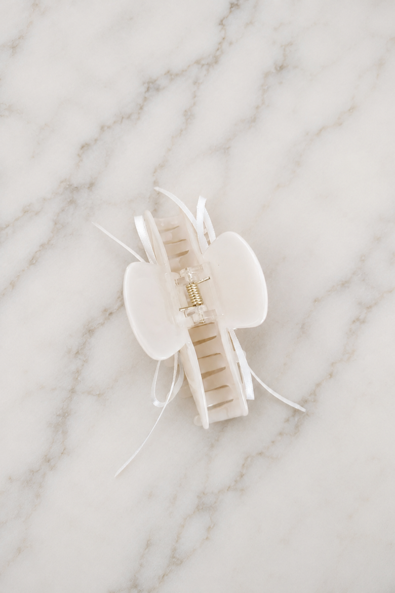 Sealed with a Bow Claw Clip, Alternate, color, Ivory