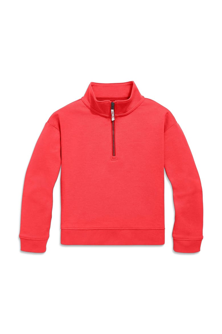Kids Quarter Zip Sweatshirt, Main, color, Strawberry