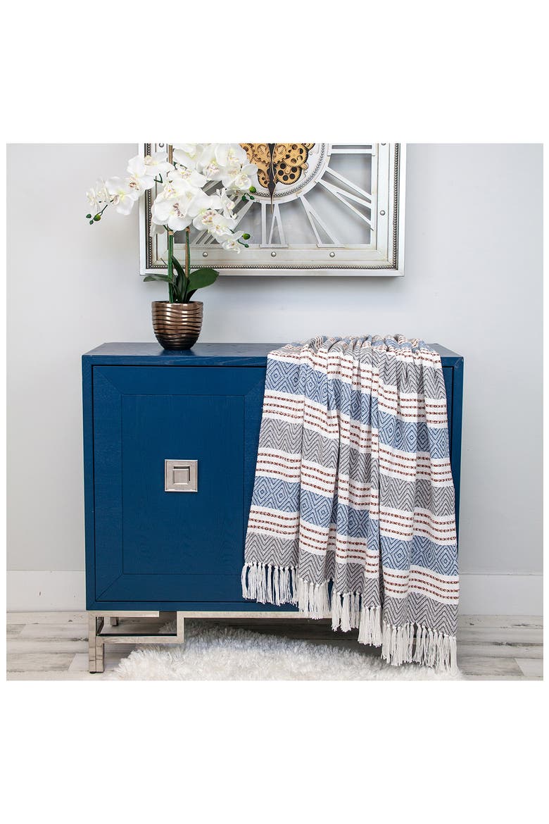Kai Fringe Throw Blanket, Alternate, color, GRAY
