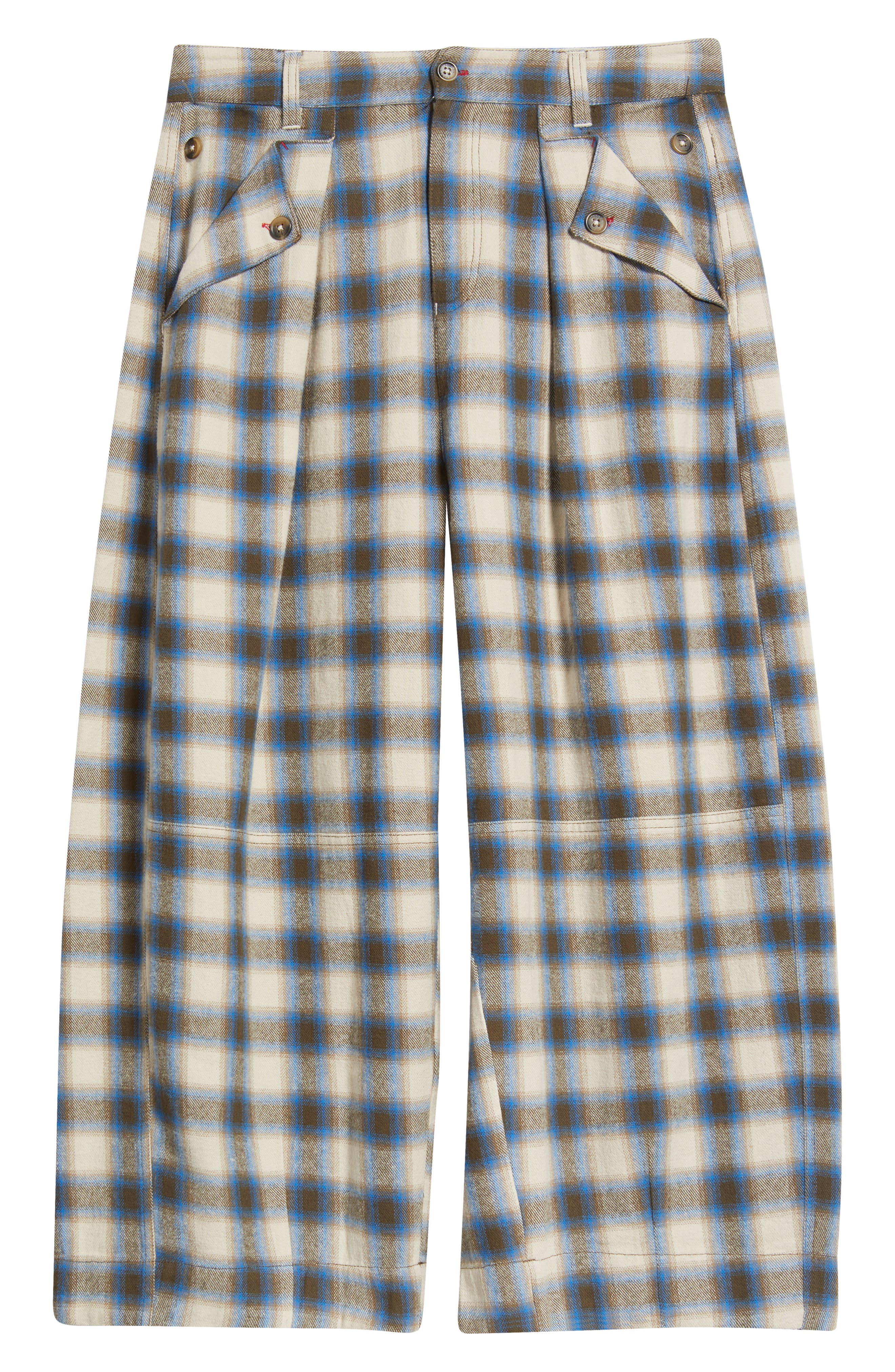 Mara Brushed Check Organic Cotton Pants