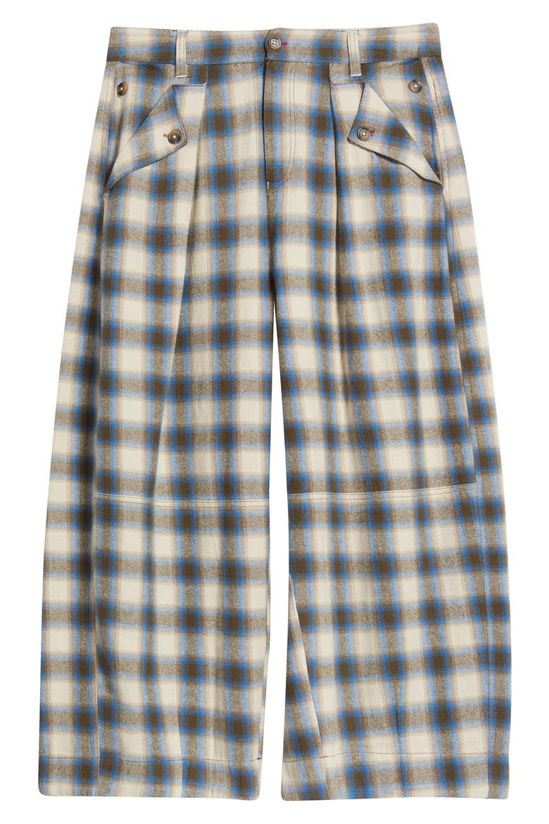 Mara Brushed Check Organic Cotton Pants, Main, color, MULTICOLORED