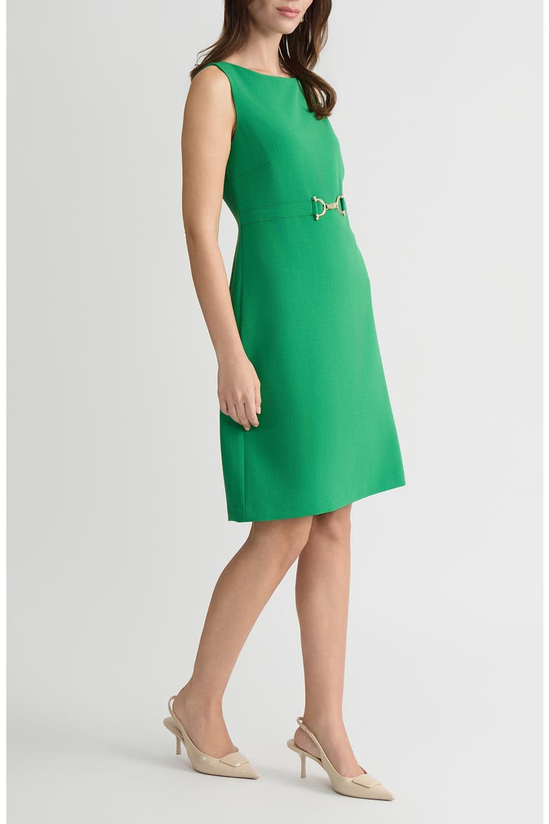 Belted Sheath Dress, Alternate, color, GREEN