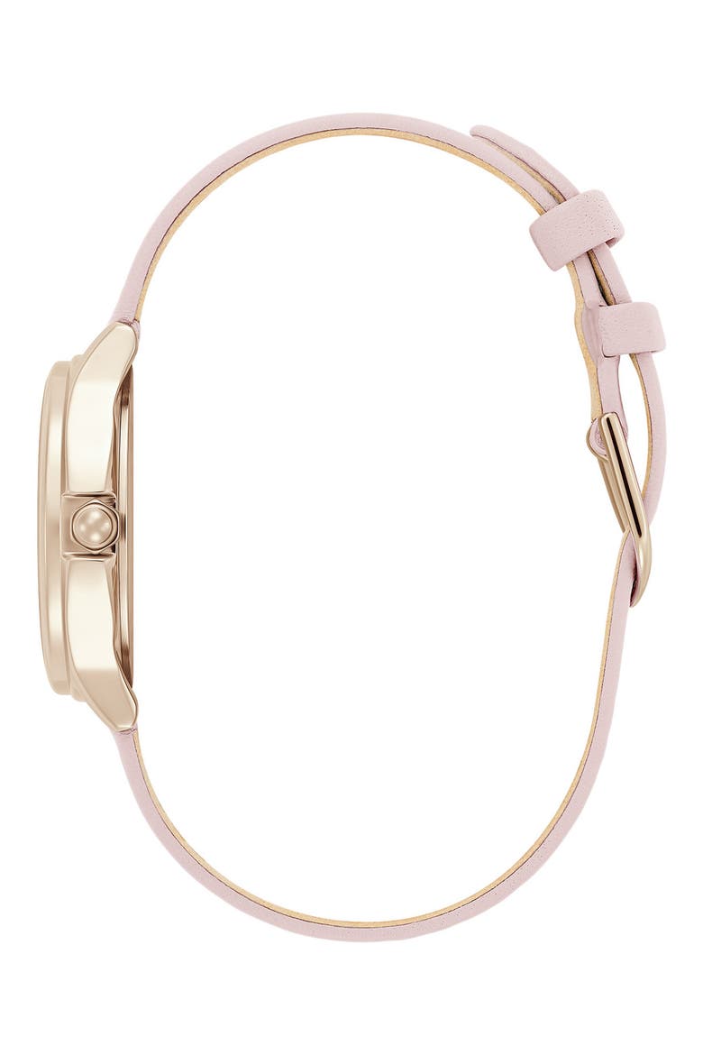 Classic Bee Leather Strap Watch, 30mm, Alternate, color, BLUSH