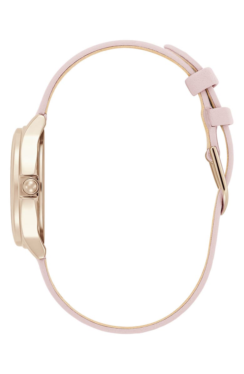 Olivia Burton Classic Bee Leather Strap Watch, 30mm, Alternate, color, 