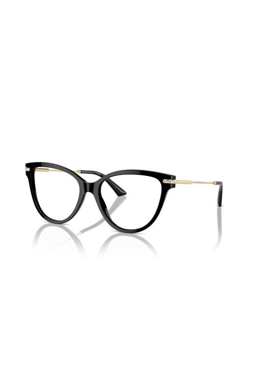 Jimmy Choo 54mm Cat Eye Optical Glasses In Black