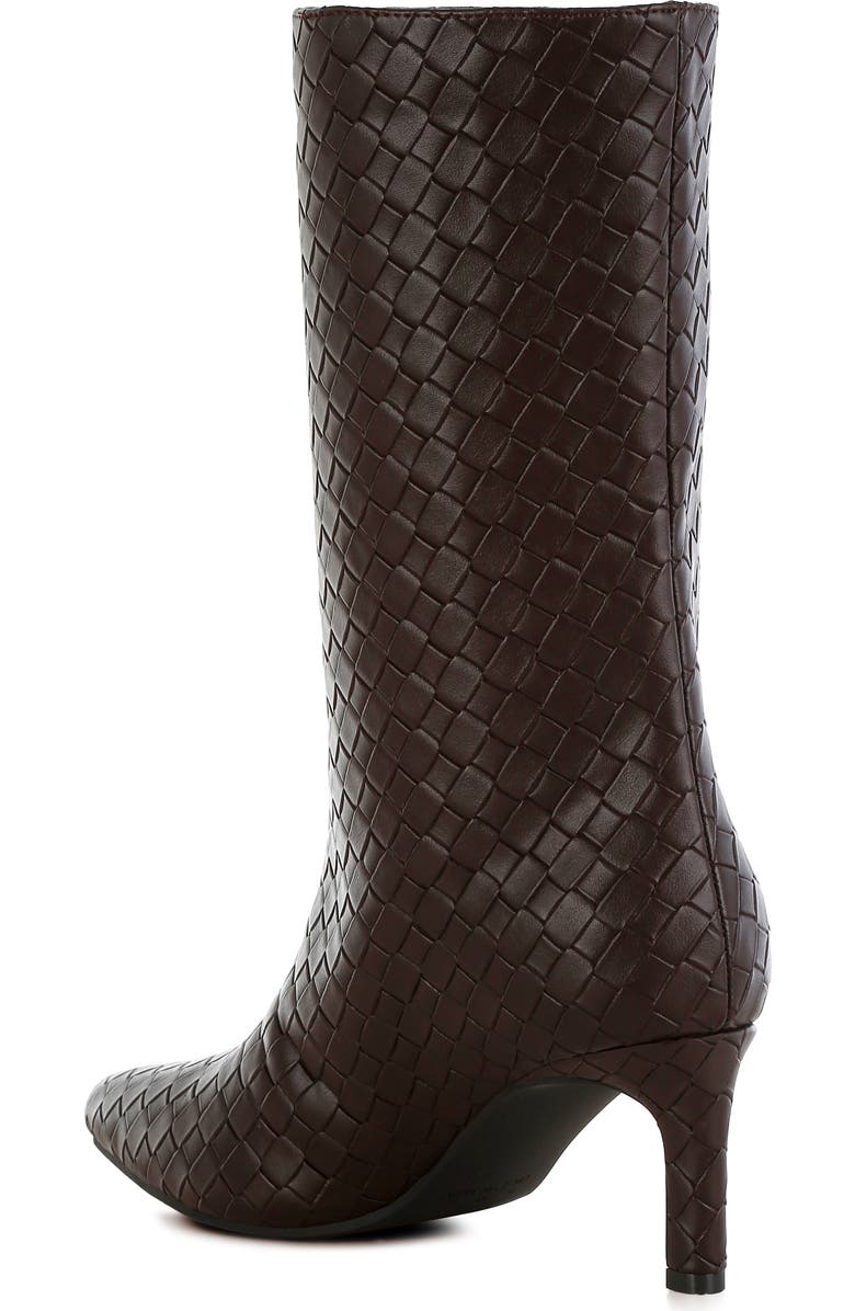 LONDON RAG Mentha Woven Faux Leather Boot, Alternate, color, Chocolate