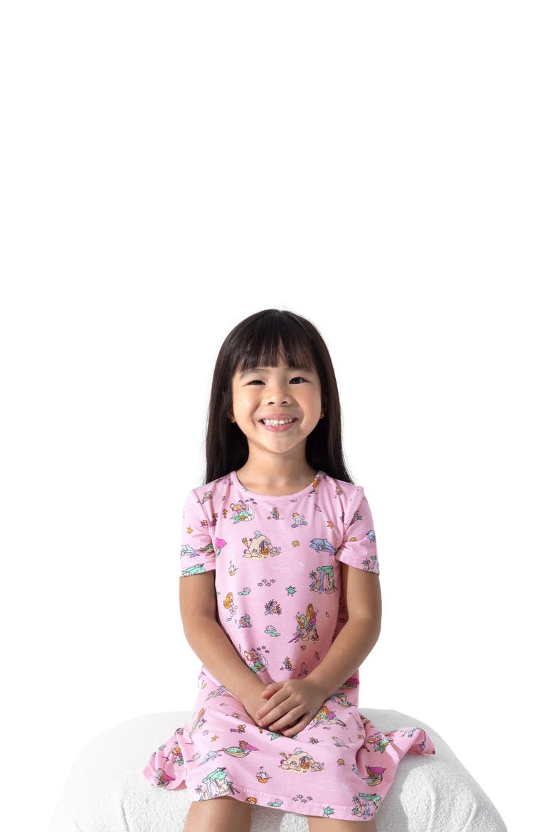 Kids' Mermaid Lagoon Short Sleeve Dress, Alternate, color, Mermaid Lagoon