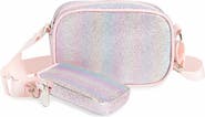 Capelli New York Kids' Glitter Faux Leather Crossbody Bag