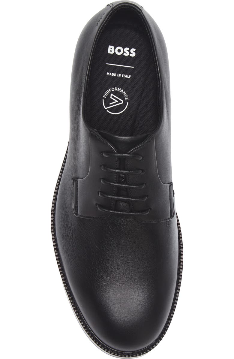 BOSS Dresletic Leather Plain Toe Derby, Alternate, color, Black