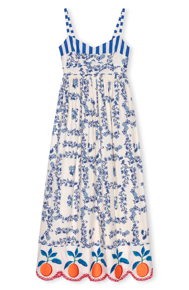 Rails Lexie Floral Border Print Cotton Dress, Alternate, color, Ceramic Floral